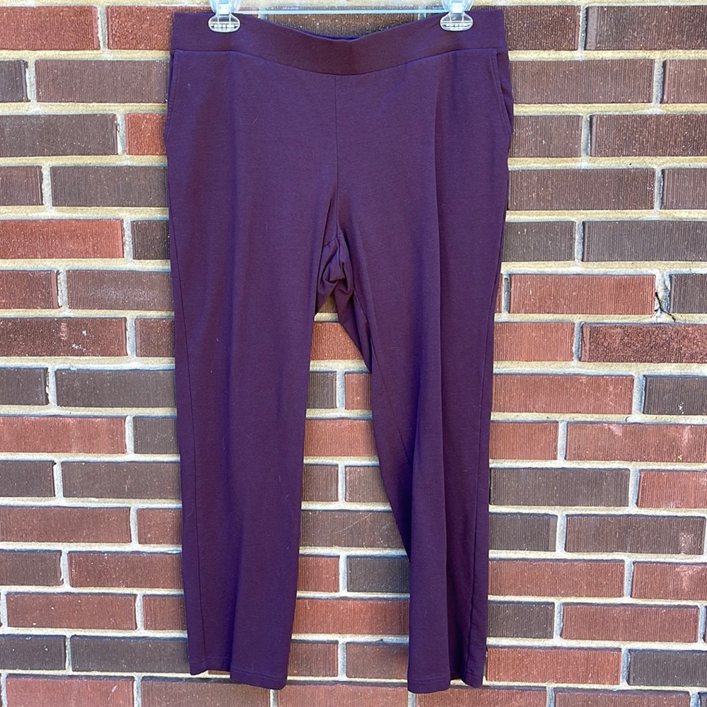 Deep plum J.Jill pants size L Petite like new- worn once